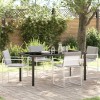 VidaXL Set de masă pentru grădină Manual 5 pcs Alb 160 x 80 x 73 cm 3379337