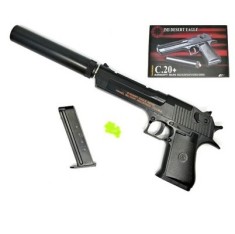 Airsoft metalic ,celebrul DESERT EAGLE,incarcator,500 bile,calibru 6mm.400Fps.,NOU!