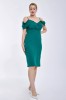 Rochie eleganta midi verde fara maneci Julia - XL(42)