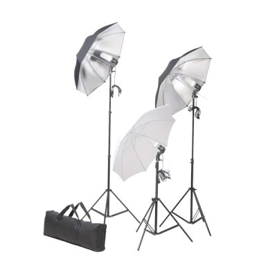 Set lumini studio: 24 wati cu trepiede si umbrele foto