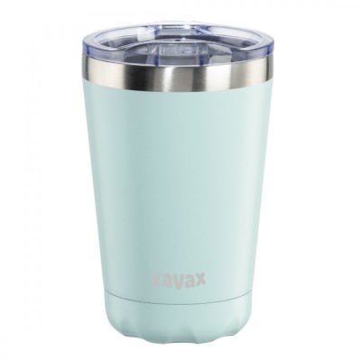 Cana termica Xavax To Go izolata cu orificiu pentru baut, 270 ml, albastru pastelat foto