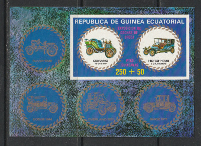 Guinea Ecuatoriala 1976 - Masini Clasice S/S 1v MNH foto