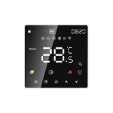Termostat centrala Earu Wi-Fi inteligent cu fir, controlat din aplicatie telefon Tuya pentru incalzirea termica pe gaz K6H-3A, display capacitiv, Negr