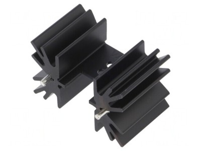 Radiator Extrudat Negru TO220 25.4mm x 41.9mm x 25.4mm foto