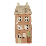 Cumpara ieftin Candela Casuta ceramica bej maro 12x9x28 cm