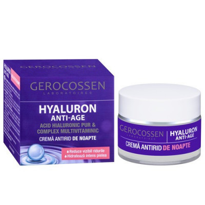 Crema antirid de noapte, Hyaluron anti-age, 50ml, Gerocossen foto