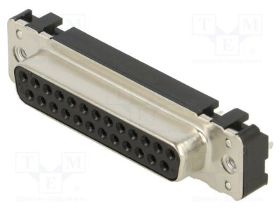 Conector D-Sub 25 pini soclu mamă drept THT UNC 4-40 HARTING foto