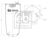 FEBI BILSTEIN 39045 Burduf, suspensie pneumatica