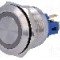 Intrerupator anti-vandalism, ON-(ON), &Oslash;22mm, ONPOW - GQ22-11E/Y/24V