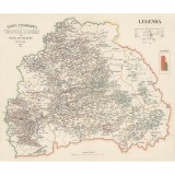 Poster Harta etnografica Transilvania, 1909, 50x70cm, repro