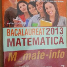 Bacalaureat 2013 Matematica mate-info- Adrian Zanoschi, Gabriel Popa