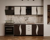 Cumpara ieftin Bucatarie CIP3S - C1 Wenge + Alb Hacienda