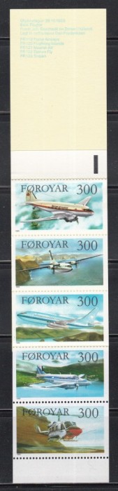 Feroe 1985 - Avioane, Carnet, MNH