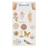 Tatuaje Autocolante Metalizate Boho - Set de 12 buc, CMCLASS