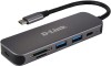HUB extern D-LINK,porturi 2xSuperSpeed USB 3.0,1xUSB-C (Thunderbolt ) port with data sync,Dual-Slot SD/microSD Card Reader,conectare-USB Type C,cablu