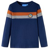 Tricou pentru copii cu m&acirc;neci lungi, bleumarin, 92