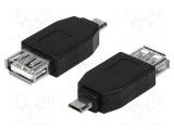 Adaptor USB 2.0 LOGILINK USB A la USB B micro negru