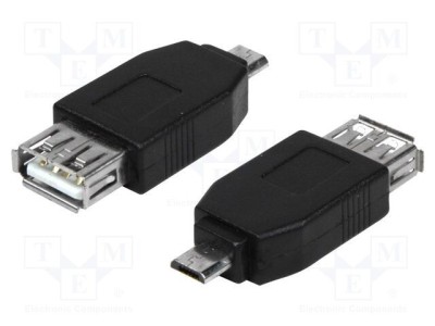 Adaptor USB 2.0 LOGILINK USB A la USB B micro negru foto