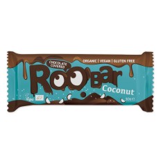 Baton cu cocos invelit in ciocolata bio 30g Roobar