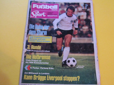 Revista sport-fotbal &amp;quot;Fu&amp;szlig;ball-Woche Germania (08.05.1978) foto