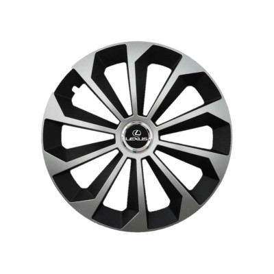 Set 4 Capace Roti 15 inchi (R15) Fame Gri-Negru, Compatibile Cu Lexus foto