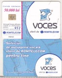 Bnk card Cartela telefonica 2002 - Voces 1 - RO-ROM-0136B