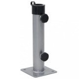 vidaXL Suport de umbrelă pentru st&acirc;lp de &Oslash;38/48 mm, argintiu, oțel