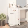 Dulap birou Gossi alb, 40x50x75 cm, lemn masiv pin, sertar si compartimente. Organizare eficienta! Depozitare practica si decorativa.