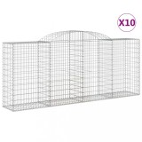 Cumpara ieftin Cosuri gabion arcuite 10 buc. 300x50x120/140 cm fier galvanizat