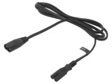 Cablu IEC C7 mamă - IEC C8 tată 1,5m 2x0,5mm2 negru 2,5A POS
