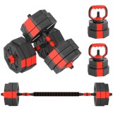 SPORTNOW Set Greutăți 4 &icirc;n 1 de 30 kg, Kettlebell, 2 Haltere, Bară pentru Ridicări și Flotări, Roșu | Aosom Romania