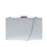 Geanta plic argintie cu sclipici