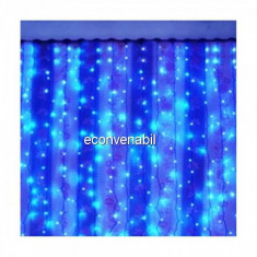 Perdea Luminoasa EXTERIOR 240LED 3x3m Albastru Fir Alb P Flash 9110 foto