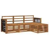 vidaXL Set de canapele de exterior 4 pcs natural 3384200