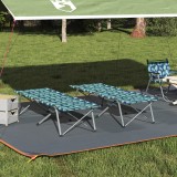 VidaXL Paturi pliabile de camping 2 bucăți cu geantă de transport Model cu frunze Țesătură Oxford 600D