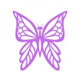 Sticker decorativ Fluture, Roz, 60 cm, 1156ST-9