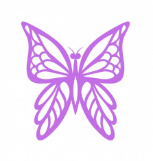 Sticker decorativ Fluture, Roz, 60 cm, 1156ST-9 foto