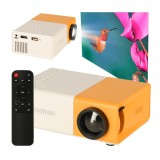 Mini proiector portabil pentru copii LED TFT LCD 1920x1080 24 60&quot; ​​USB HDMI 12V portocaliu alb