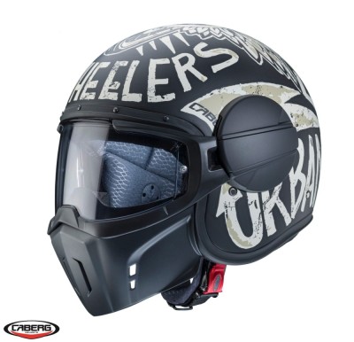 Casca pentru scuter - motocicleta Caberg model Ghost Nuke D5 negru/gri mat &amp;ndash; fibra de sticla S (55/56cm) foto