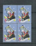 USA, Cinderella 1946 Christmas x 4, MNH, imperf. right+bottom L.073, Nestampilat