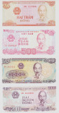Bancnota Vietnam 200, 500, 1.000 si 2.000 Dong 1988 - P100-107 UNC ( set x4 )