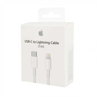 Cablu de date MM0A3ZM/A pentru Apple Iphone 11/12/13/14, Tip-C - Lightning, 1m - White Blister foto