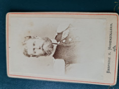 Carte vizita ( CDV) printul Leopold de hohenzoller, tatal regelui FERDINAND foto