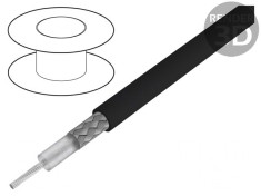 Cablu coaxial RG-H58CU PE negru 5,4mm