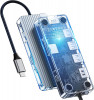 Statie de andocare ORICO USB C, 8 in 1 tip C transparent Dock cu 3 * USB3.0 tip