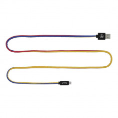 Cablu de date Tellur FRF Tricolor MicroUSB 1m foto