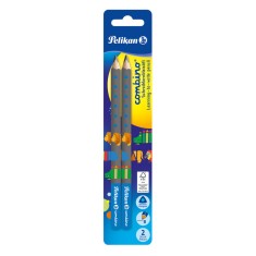 Creion grafit, lacuit combino, invata sa scrii, mina b, corp albastru, 2