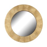 Oglinda decorativa GHM900090, rama metalica, auriu antic, 50 x 2 cm