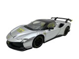 Macheta metal Ferrari SF90 Stradale 1/24 sunet, lumini, deschide usi si capote gri