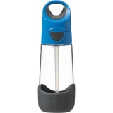 B.Box Bottle with Straw biberon cu pai Blue Gray 450 ml